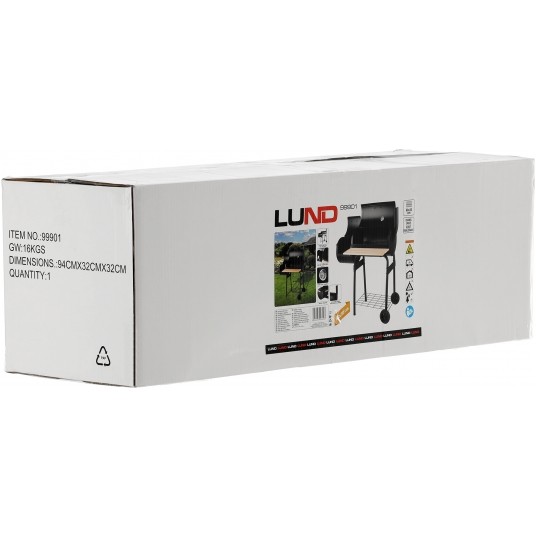 GRILL WĘGLOWY Z WĘDZARNIĄ, RUSZT 60X30CM -zdjęcie numer 7