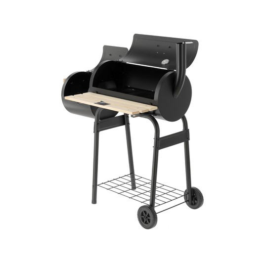GRILL WĘGLOWY Z WĘDZARNIĄ, RUSZT 60X30CM -zdjęcie numer 1