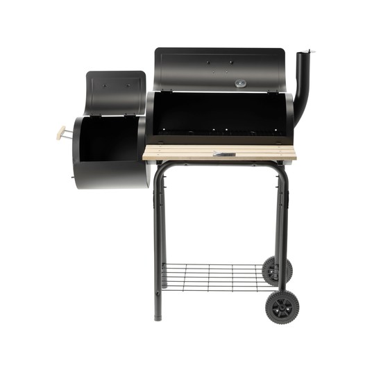 GRILL WĘGLOWY Z WĘDZARNIĄ, RUSZT 60X30CM -zdjęcie numer 4
