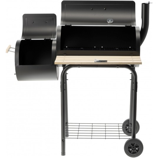 GRILL WĘGLOWY Z WĘDZARNIĄ, RUSZT 60X30CM -zdjęcie numer 4