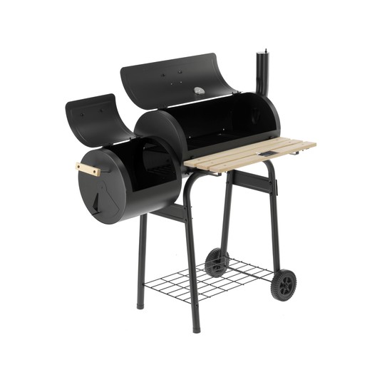GRILL WĘGLOWY Z WĘDZARNIĄ, RUSZT 60X30CM -zdjęcie numer 2
