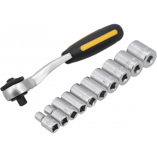 GRZECHOTKA 1/4" Z NASADKAMI CRV -11CZ -zdjęcie numer 2