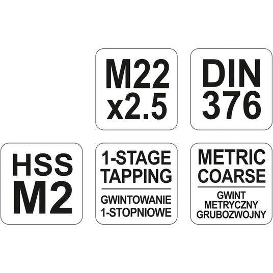 GWINTOWNIK MASZYNOWY HSS M2, M22 -zdjęcie numer 3