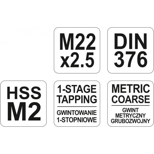 GWINTOWNIK MASZYNOWY HSS M2, M22 -zdjęcie numer 3