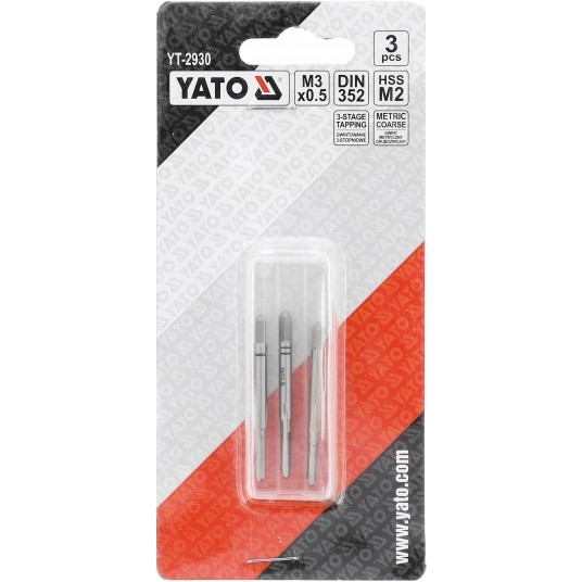 GWINTOWNIK RĘCZNY M3/ 3SZT HSS M2 -zdjęcie numer 4