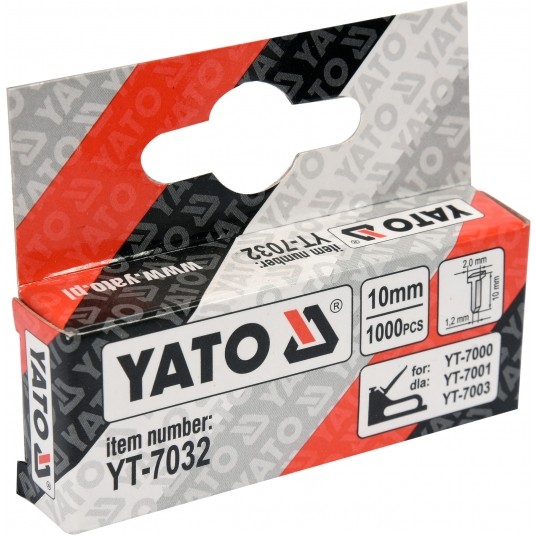 GWOŹDZIE DO ZSZYWACZY YATO 10mm 1000szt -zdjęcie numer 2