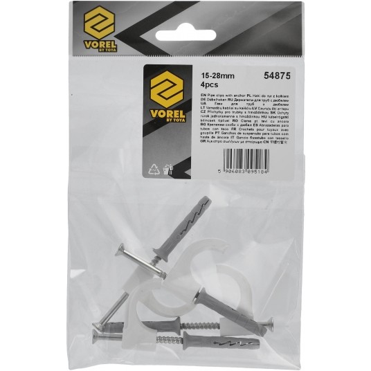 HAKI MONTAŻOWE Z KOŁKIEM DO RUR 15-28MM -zdjęcie numer 4