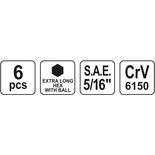 IMBUS CALOWY DŁUGI 5/16 CALA YATO -zdjęcie numer 3