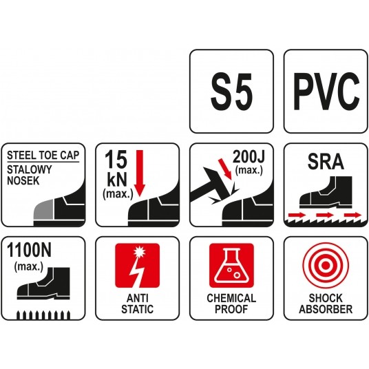 KALOSZE Z MET. PODNOSKIEM PORTLAND 40 -zdjęcie numer 5