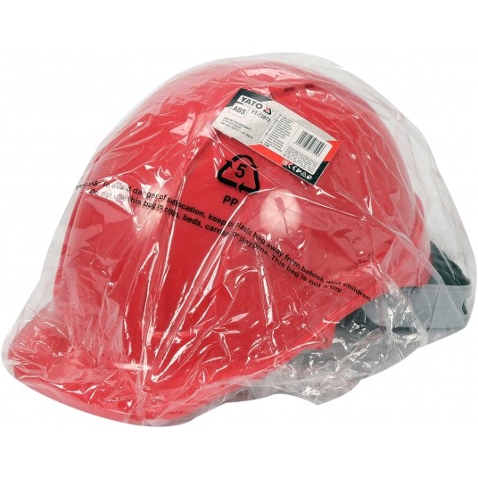 KASK OCHRONNY CZERWONY WYS. KOMF. ABS -zdjęcie numer 3