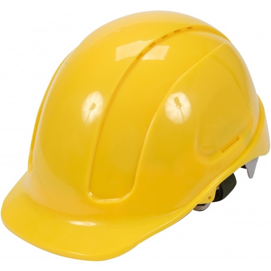 KASK OCHRONNY ŻÓŁTY WYS. KOMF. ABS -zdjęcie numer 1
