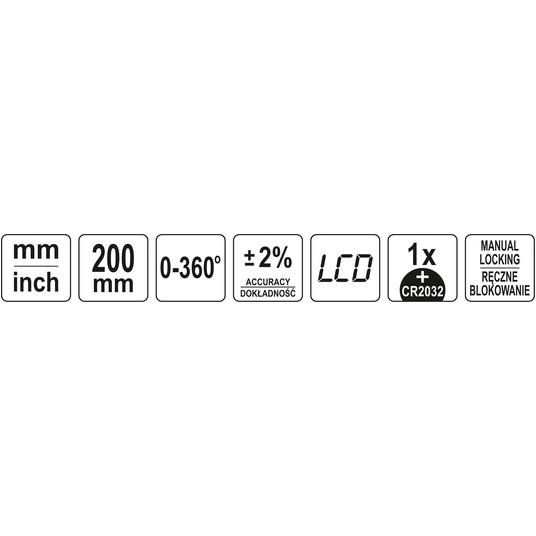 KĄTOMIERZ ELEKTRONICZNY 200 MM -zdjęcie numer 6