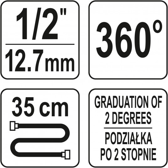 KĄTOMIERZ Z MAGN DO KLUCZA DYNAM 1/2" -zdjęcie numer 5