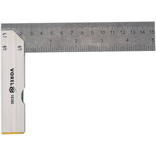KĄTOWNIK METALOWY 150 MM ZE STOPKĄ I LIB -zdjęcie numer 1