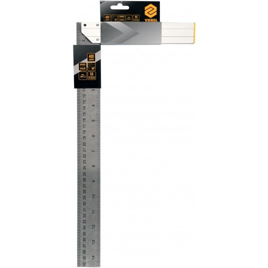 KĄTOWNIK METALOWY 400 MM ZE STOPKĄ I LIB -zdjęcie numer 2