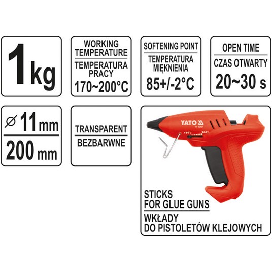 KLEJ TERMOTOPLIWY 11x200MM 1KG -zdjęcie numer 4