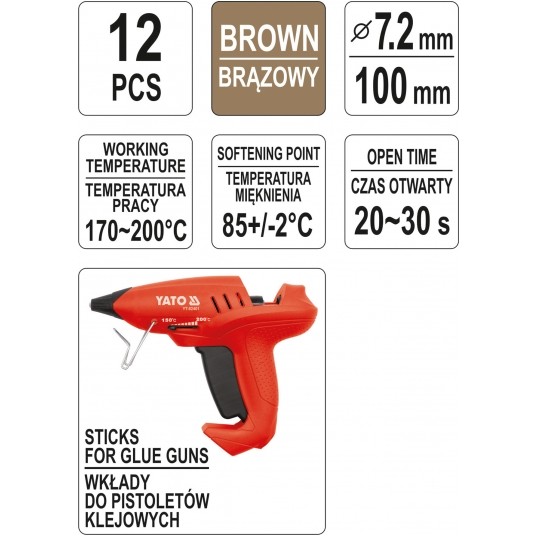 KLEJ TERMOTOPLIWY 7,2x100M 12SZ BRĄZOWY -zdjęcie numer 3