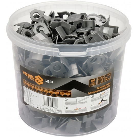 KLIPSY DO POZIOMOWANIA 1,5MM, 400SZT -zdjęcie numer 2