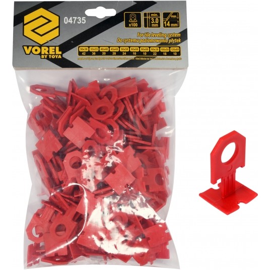 KLIPSY DO POZIOMOWANIA 3MM 100SZT -zdjęcie numer 1