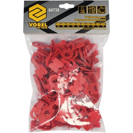 KLIPSY DO POZIOMOWANIA 3MM 100SZT -zdjęcie numer 3