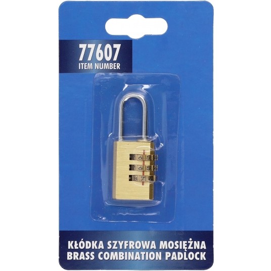 KŁÓDKA SZYFROWA MOSIĘŻNA 30MM -zdjęcie numer 4