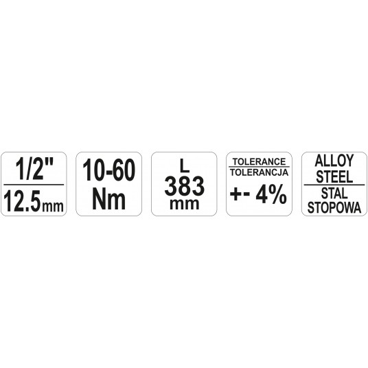 KLUCZ DYNAMOMETRYCZNY 1/2" 10-60N -zdjęcie numer 5