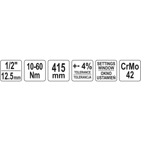 KLUCZ DYNAMOMETRYCZNY 1/2" 10-60Nm -zdjęcie numer 5