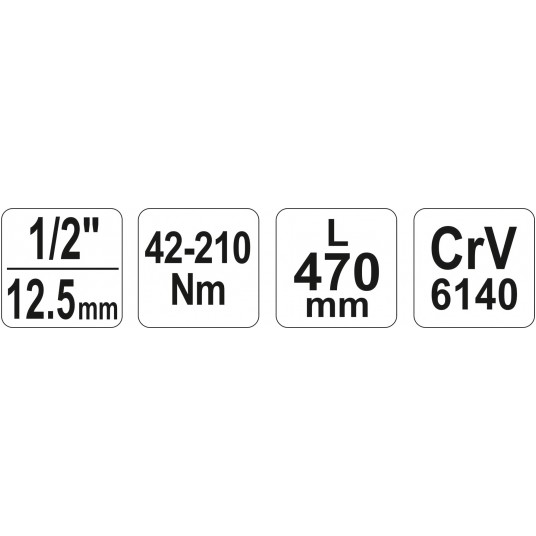 KLUCZ DYNAMOMETRYCZNY 1/2" 42-210NM Cr-V -zdjęcie numer 7