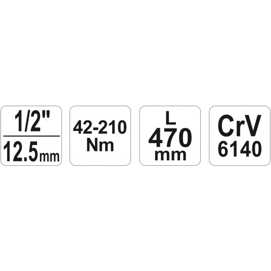 KLUCZ DYNAMOMETRYCZNY 1/2" 42-210NM Cr-V -zdjęcie numer 6