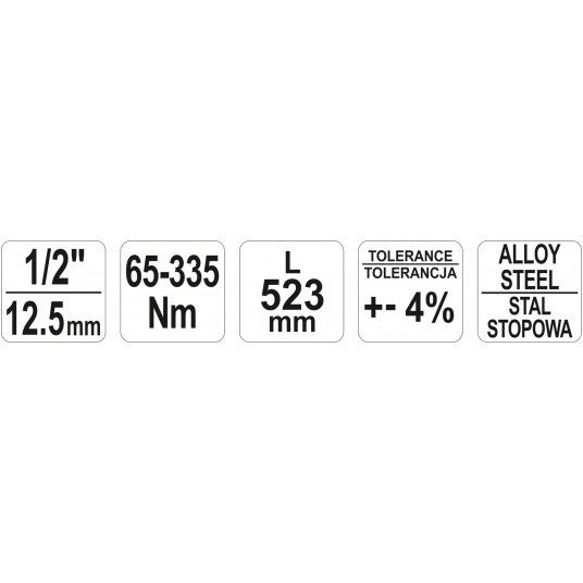 KLUCZ DYNAMOMETRYCZNY 1/2" 65-335Nm -zdjęcie numer 5