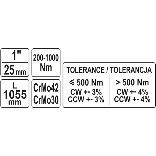 KLUCZ DYNAMOMETRYCZNY 1" 200-1000Nm -zdjęcie numer 5