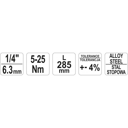 KLUCZ DYNAMOMETRYCZNY 1/4" 2.5-20Nm -zdjęcie numer 4
