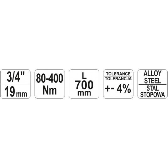 KLUCZ DYNAMOMETRYCZNY 3/4" 80-400Nm -zdjęcie numer 5