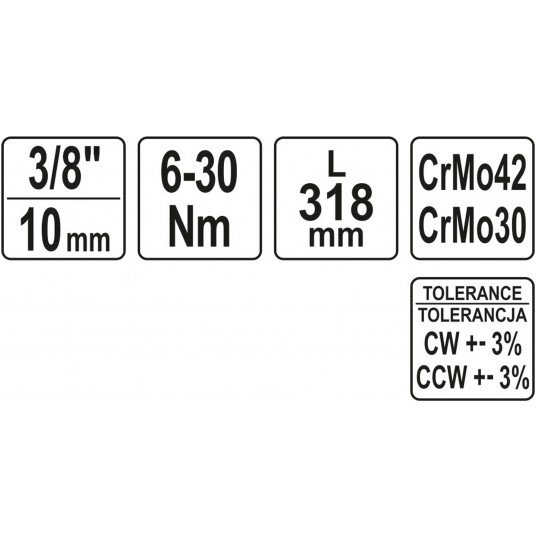 KLUCZ DYNAMOMETRYCZNY 3/8" 6-30Nm -zdjęcie numer 5