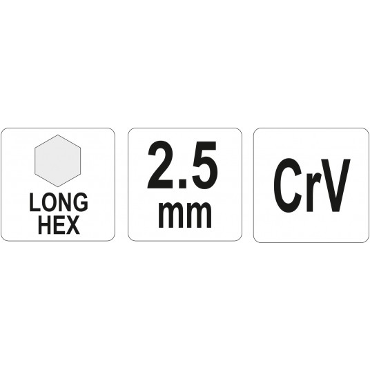 KLUCZ IMBUSOWY DŁUGI 2,5 MM -zdjęcie numer 2