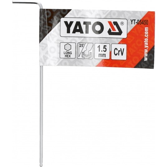 KLUCZ IMBUSOWY Z KULKĄ DŁUGI 1,5 MM -zdjęcie numer 2