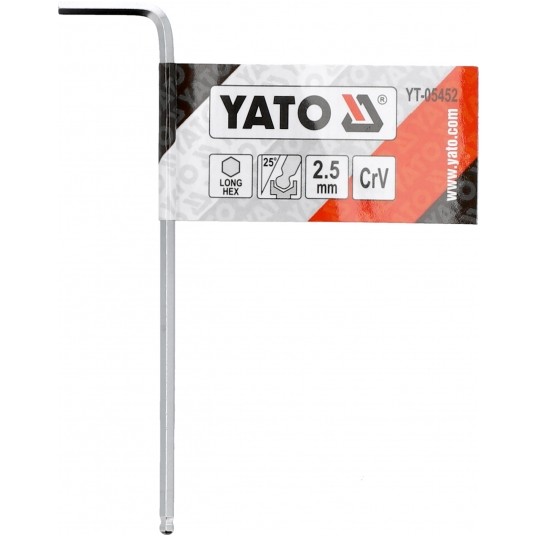 KLUCZ IMBUSOWY Z KULKĄ DŁUGI 2,5 MM -zdjęcie numer 2