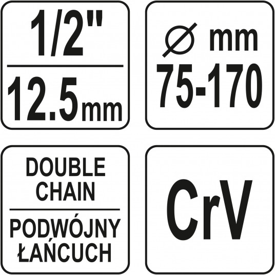 KLUCZ ŁAŃCUCHOWY DO FILTRÓW OLEJU 1/2" -zdjęcie numer 5