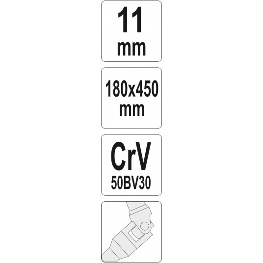 KLUCZ NASADOWY Z PRZEGUBEM TYPU T 11MM -zdjęcie numer 3