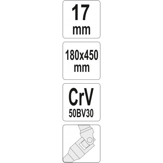 KLUCZ NASADOWY Z PRZEGUBEM TYPU T 17MM -zdjęcie numer 3