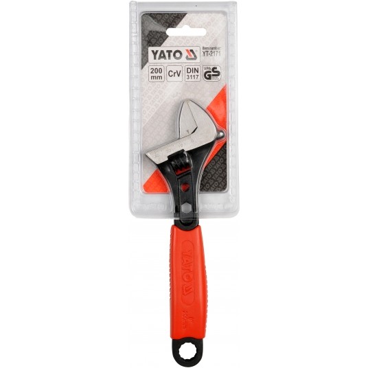 KLUCZ NASTAWNY 200MM Cr-V PLAST. RĄCZKA -zdjęcie numer 1