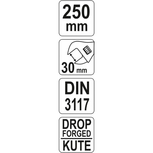 KLUCZ NASTAWNY 250MM -zdjęcie numer 2