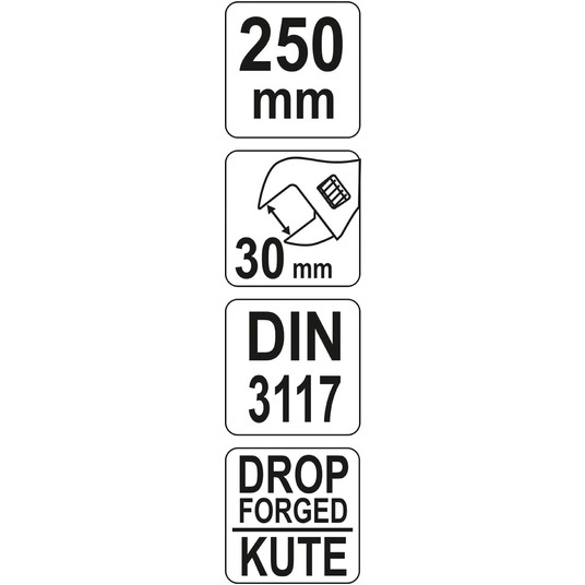 KLUCZ NASTAWNY 250MM -zdjęcie numer 2