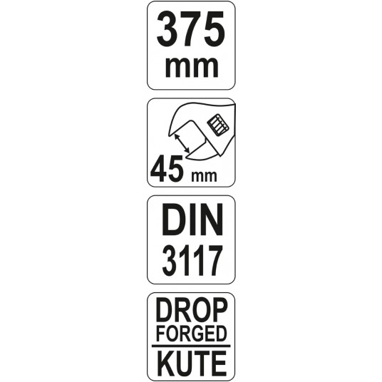 KLUCZ NASTAWNY 375MM -zdjęcie numer 1