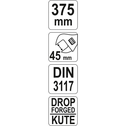 KLUCZ NASTAWNY 375MM -zdjęcie numer 1
