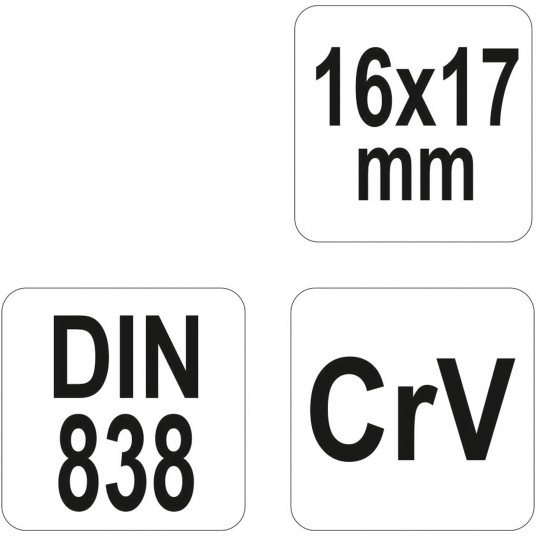 KLUCZ OCZKOWY-ODGIĘTY 16X17MM -zdjęcie numer 4