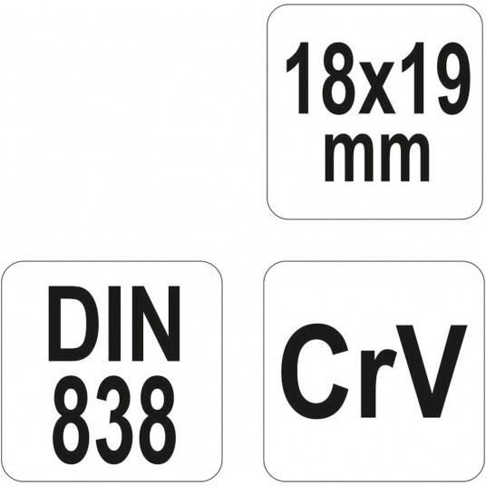 KLUCZ OCZKOWY-ODGIĘTY 18X19MM -zdjęcie numer 4