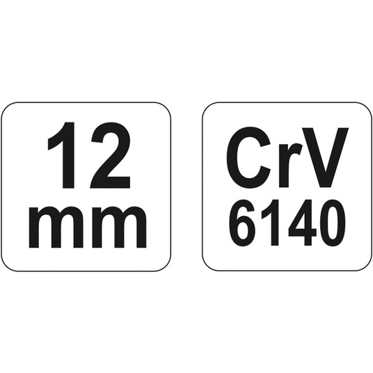 KLUCZ PŁ-NASADOWY Z PRZEG.12MM YATO -zdjęcie numer 2