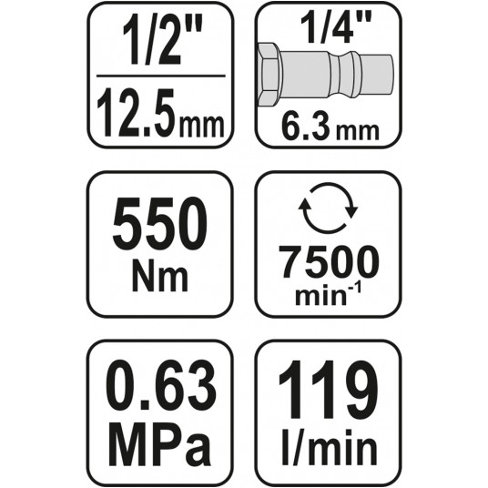 KLUCZ PNEUMATYCZNY 1/2" 550 Nm -zdjęcie numer 4