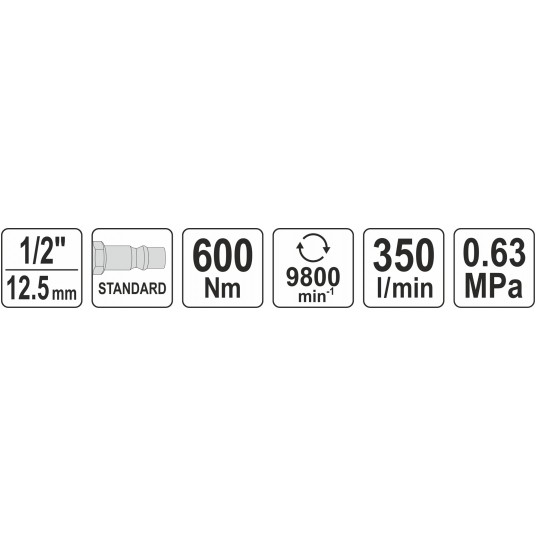KLUCZ PNEUMATYCZNY 1/2" 600Nm KOMPOZYT -zdjęcie numer 5